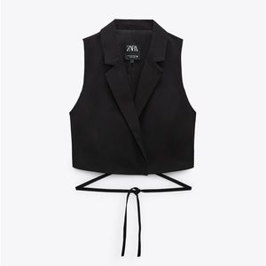 ZARA linen blend vest